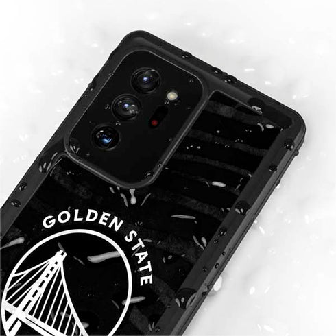 NBA Golden State Warriors Black Animal Print Galaxy Note20 Ultra 5G Waterproof Case